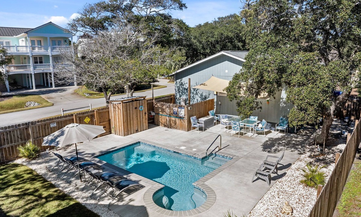 Yaupon Beach House | 4bdrm OKI Gem - Steps to Beach with Poolside Oasis