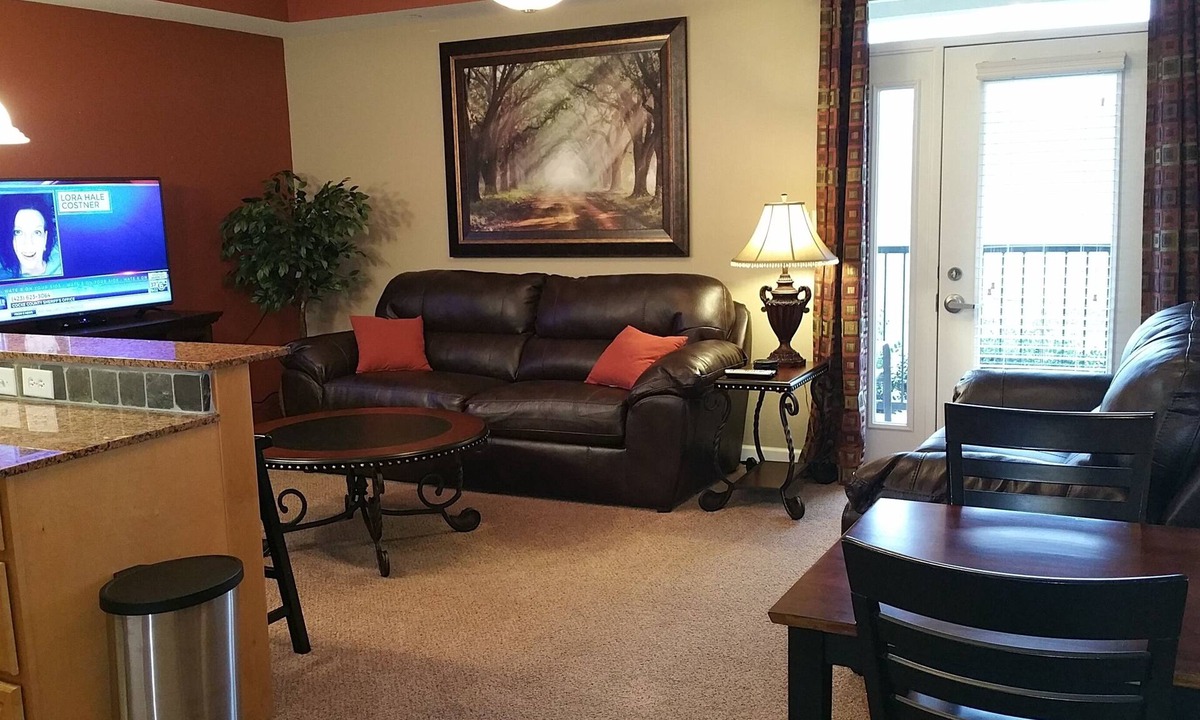 Sevierville Condo | Luxury Riverfront Condo in Perfect Location near Tanger Outlets