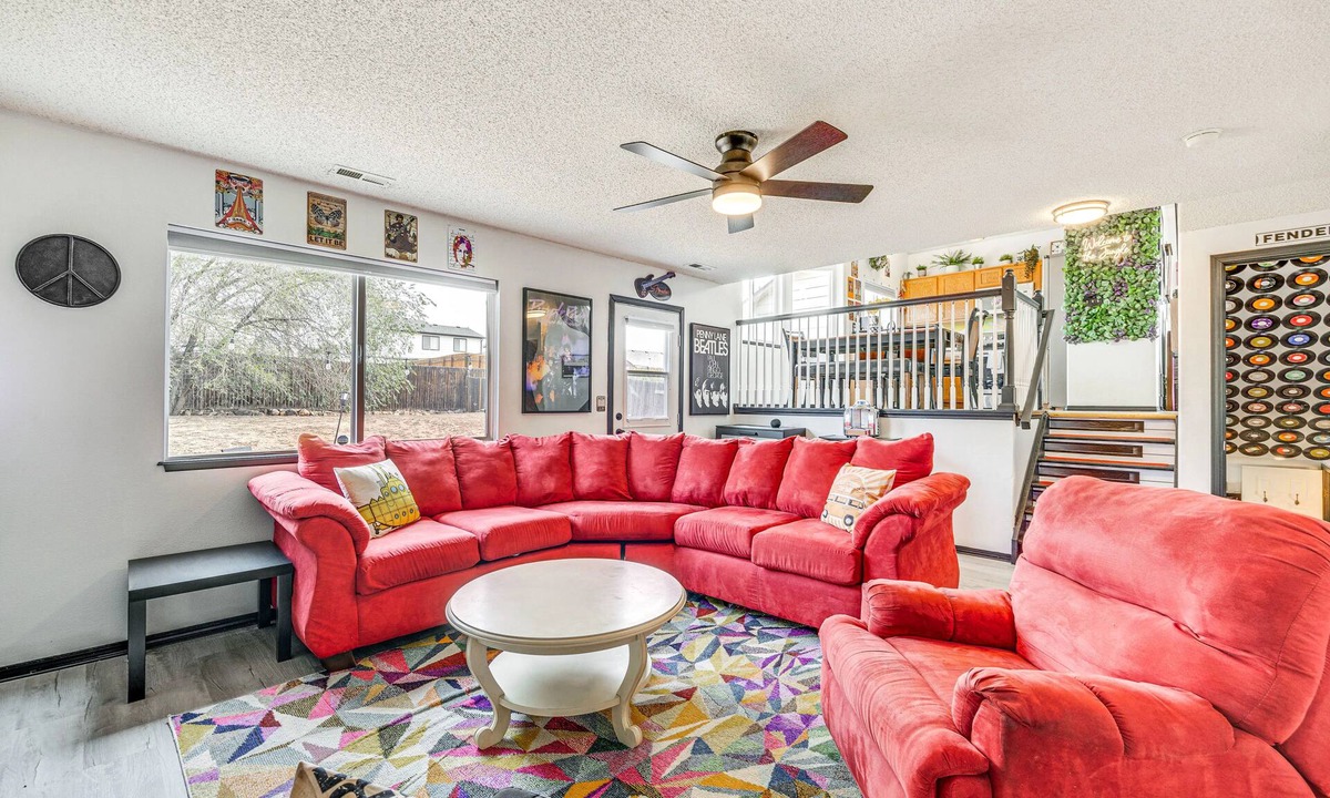 Fountain House | Music Themed 3-bedroom house with WiFi, AC and easy access to FT Carson