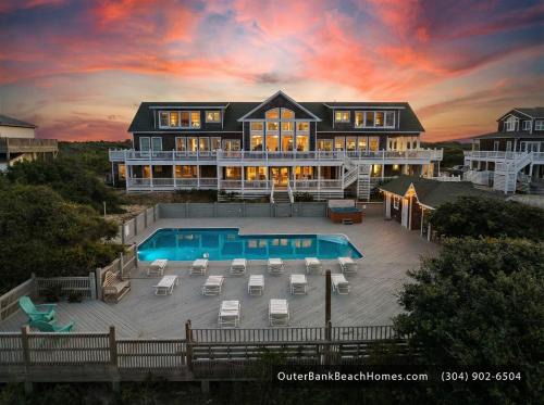 Corolla House | Oceanfront Estate 18BR No Resort Fee Sleeps 40