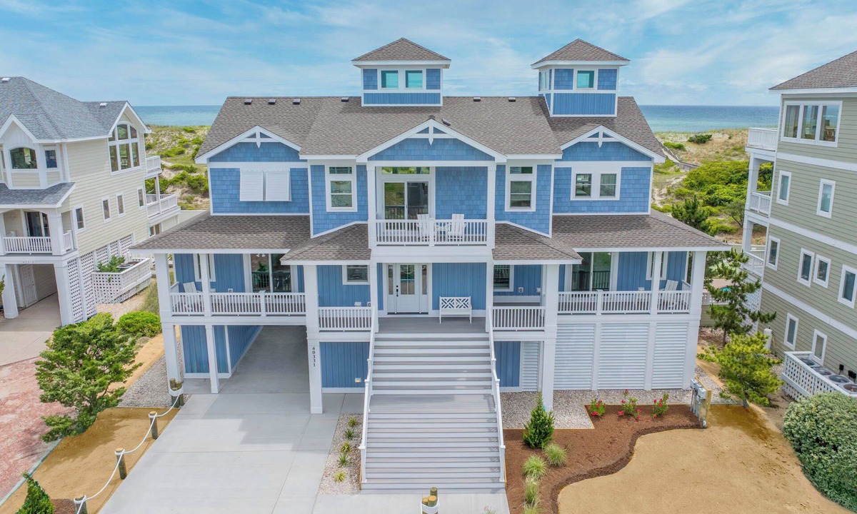 Ocean Isle Estates House | Oceanfront Home in Avon with Private Pool, Elevator, and Hot Tub
