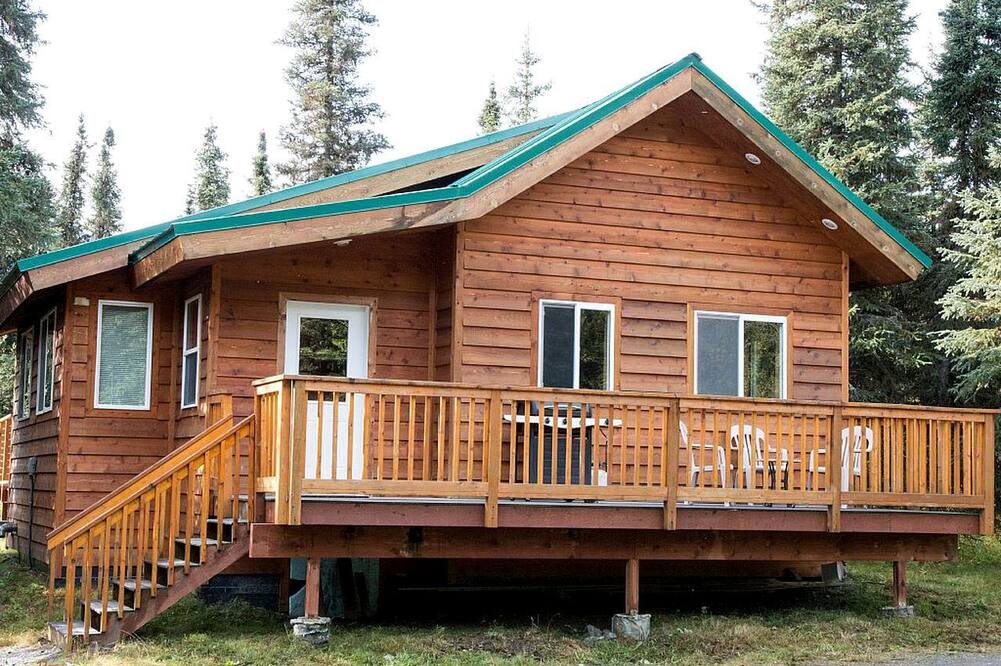 Cooper Landing Cabin | Rustic Log Cabin on the Banks of Kenai Lake, Alaska