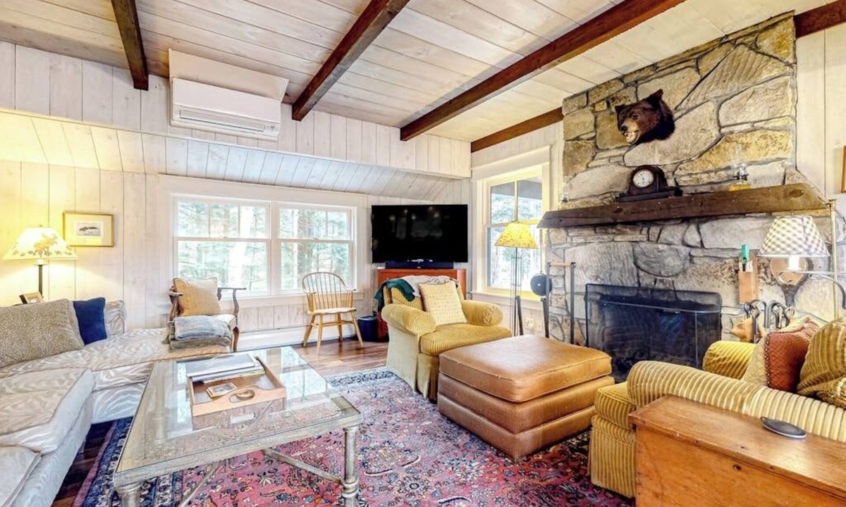 Manchester Center House | Secluded home with game room, private hot tub, golf, river & mtn views, firepit