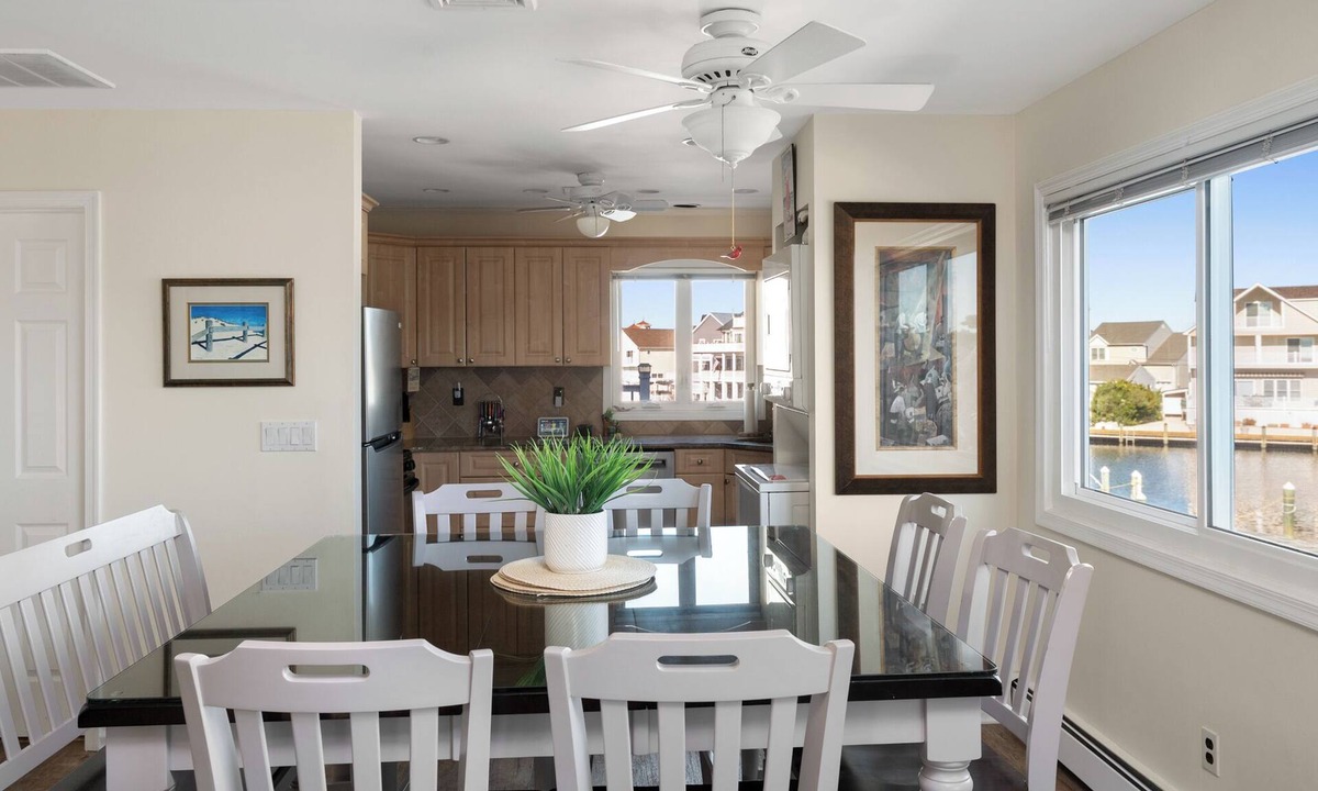Seaside Heights Villa | Shorely Perfect Waterfront XL 2nd FL 2/3BR 2.5bth WATER VIEWS Jacuzzi Dock Kayak
