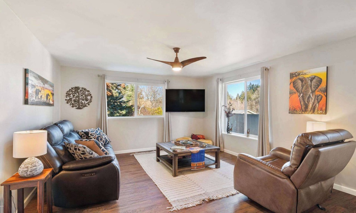 Olympia House | Spacious Retreat with Hot Tub, Patio, & King Bed