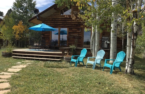 Pagosa Springs Cabin | Authentic lakefront log cabin with mountian views. Ice off! Come fishing!