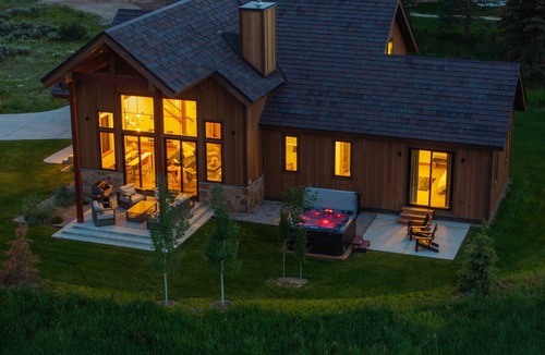 Driggs House | Basecamp Stays: Upscale Chalet w/A/C & Hot Tub!