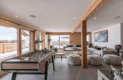 Combloux Ski Chalet | Chalet moderne à Combloux avec piscine et espace bien-être