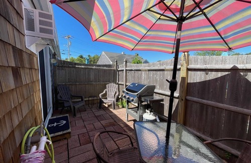 Dennis Port Condo | Charming Romantic Studio with Kitchenette, Private Patio. Walk to Beach!