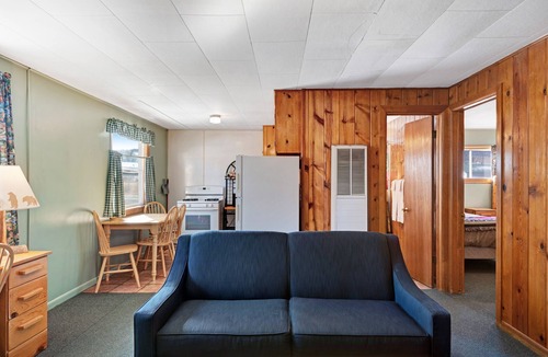 South Fork Cabin | Dog-friendly log cabin with WiFi, entertainment, easy ski access & on-site pool