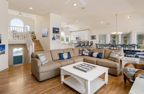 Monteray Shores House | Dog-friendly sound-front home with pool, fireplace, game room & washer/dryer