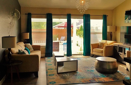 Boise House | Easy access, BBQ, movie room, heated private pool!