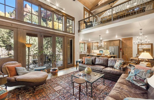 Placerville House | Experience cozy comfort at Sawpit Stonehouse near Placerville, CO.