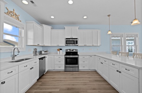 Topsail Beach House | Fiddler on the Reef #168 - Soundfront, Pool, Dock, Boat Ramp, Dog Friendly!