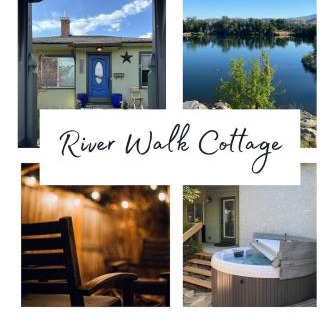 Veterans Park House | Hot Tub and Fire Pit at Riverwalk Cottage 2BR 2BA