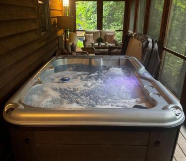 Saugatuck Villa | Lilypad Dock on Goshorn Lake Poolpvt hot tub