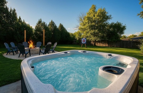 Castlewood House | Luxe Escape in DTC < Sleep 16 > Hot Tub, Fire Pit, Game Room & Home Gym