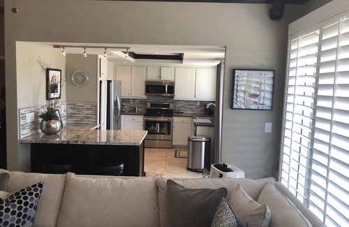 Rancho Mirage Condo | Luxury Desert Retreat - Steps from Omni Hotel and The River - 7th hole West
