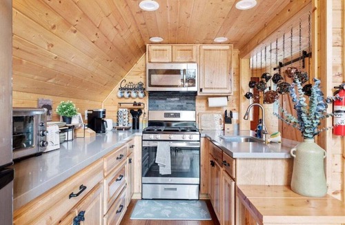 Paradise Estates Cabin | Perch - Waterfront A-Frame 2BR Cabin w/Stylish Design and Hot tub!