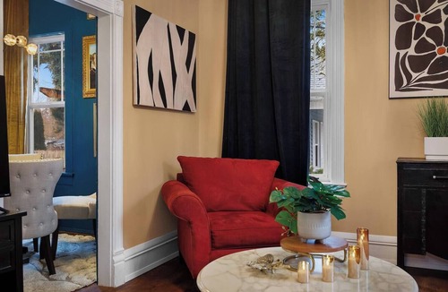 Olympia House | Pet-friendly 1917 Art Deco 2BR in Olympia, walkable downtown with workspace, parking, and modern comfort