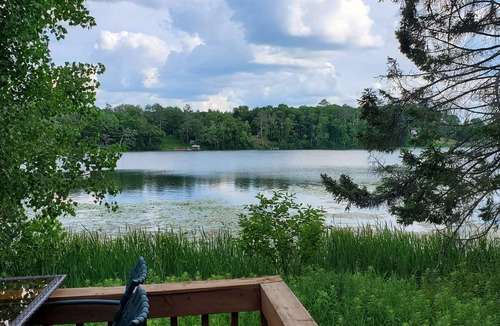 Pillager Cabin | Private cabin with resort amenities; kayak, paddleboard, pontoon, great swimming