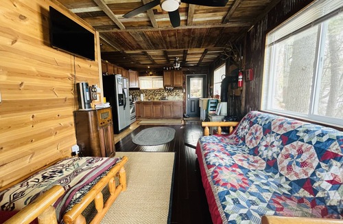 Arkdale Cabin | Private Lakefront - fall colors! fish, hike,boat, fire-pit, kayak,pets,UTV,VBQ
