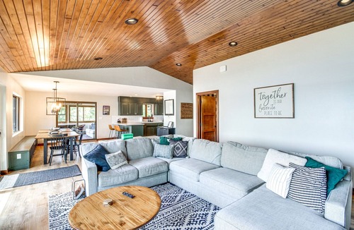 Baxter Cabin | Private Sandy Beach on White Sand Lake | Sleeps 14