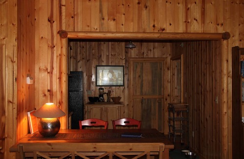 Mount Hood Village Cabin | Riverfront Cabin with Panoramic Views, Hot Tub & Seclusion