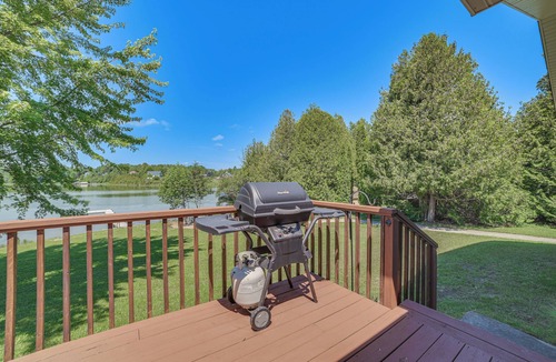 Cheboygan House | Riverfront Cheboygan Home w/Deck & Boat Dock!