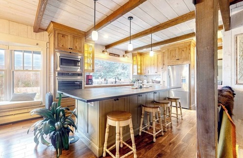 Manchester Center House | Secluded home with game room, private hot tub, golf, river & mtn views, firepit
