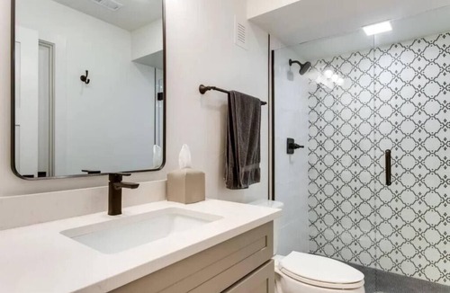 Jefferson Park Apartment | Stylish studio next to Mile High with kitchenette and large screen TV