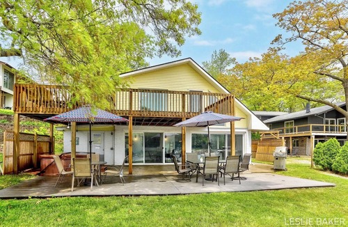 Saugatuck House | The Lakefront ReTreat w/ Hot Tub, kayaks, & beach