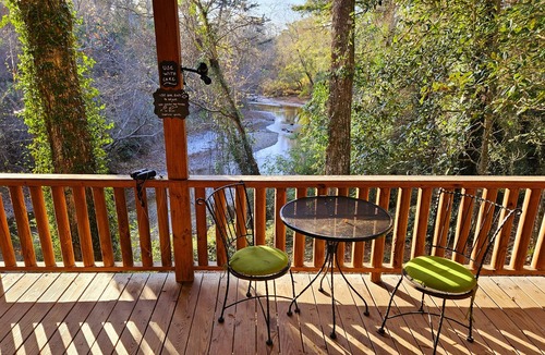 McNeill Cabin | Waterfront cabin with private beach, decks with water views, secluded in trees