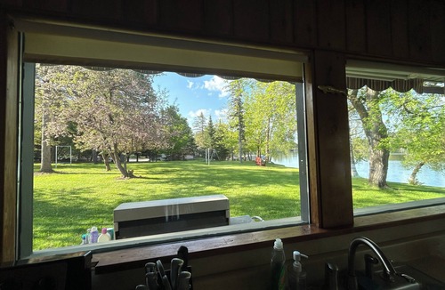 Park Rapids House | Waterfront right in town. 200 ft. of clear shoreline. On an acre lot.