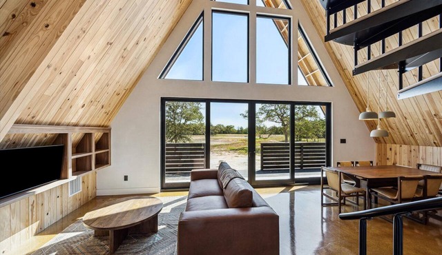 A quiet A-frame escape in the Texas countryside, made for slowing down.
