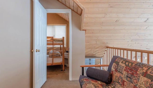 Authentic Ski Chalet w/Gas Fireplace & Hot Tub backing onto Alpine Chairlift