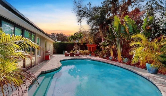 Backyard oasis w/pool, sauna & fire pit in Riverview