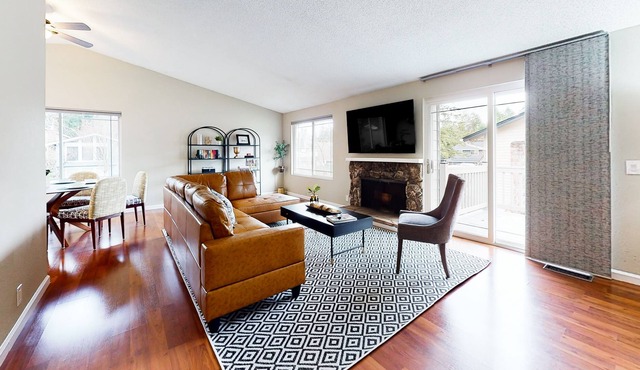 Charming retreat with a wood-burning fireplace, balcony, and a foosball table