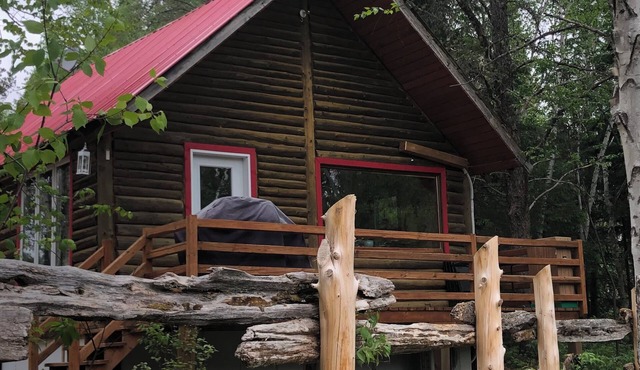 Chic, rustic log cabin near the farm in the heart of nature.