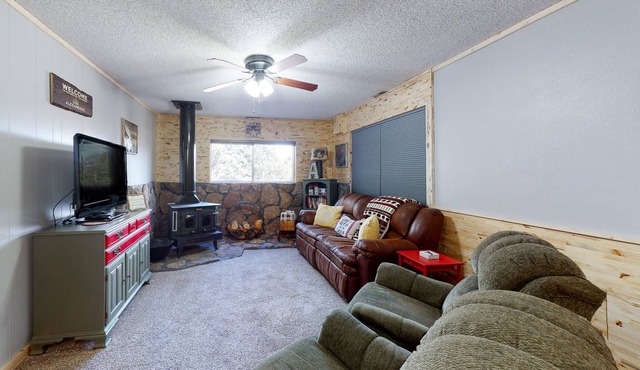 Cozy mountain-view cabin with fireplace, washer/dryer, and WiFi - dogs OK