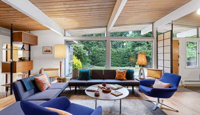 Curated Midcentury + Professional Interior Design = Not Your Average Rental!