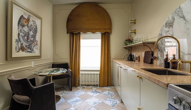 Designed for two couples, friends or a family, flat four is one of the edgiest suites in Hotel Julie