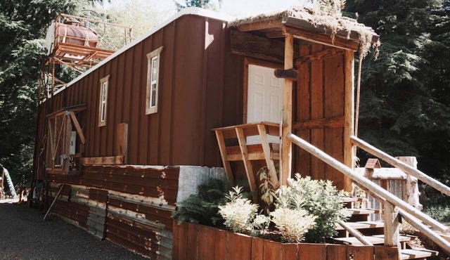Eco Friendly Safari Tent with a Creek View in Forks, Washington, near the Hoh Rainforest