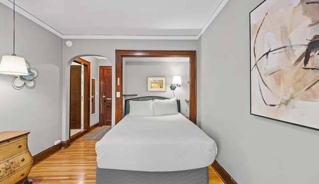 Experience a refined retreat at this elegant apartment situated in the vibrant center of downtown Two Harbors, Minnesota.