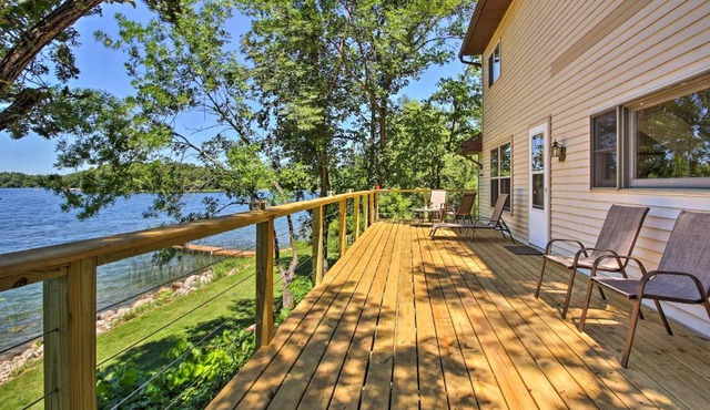 Lakefront Brandon Home with Fire Pit, Deck and Dock!