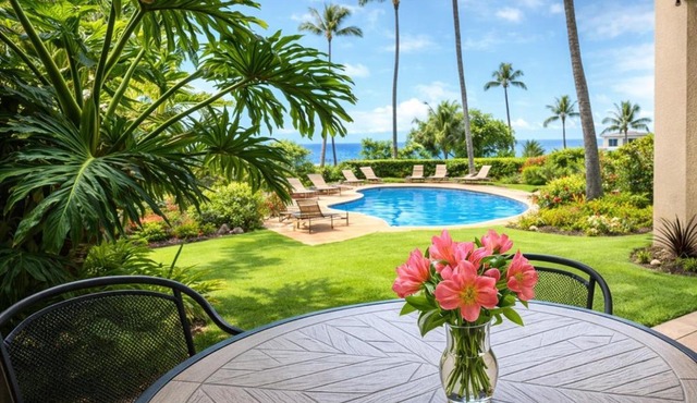 NEW KBM Resorts - FREE CAR - Garden View - Hale Ona Loa - Charming 1 Bedroom at Oceanside Resort HOL-102