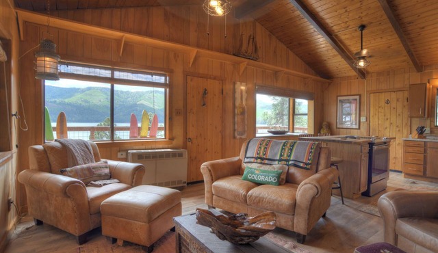 New Listing! Lakeview Cabin with Mountain Views, Deck, Grill, AC