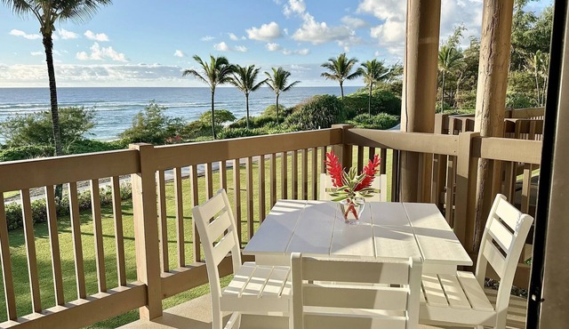 Oceanfront, Ocean-View, Steps to Beach, Kaha Lani Resort #221, Wailua Golf