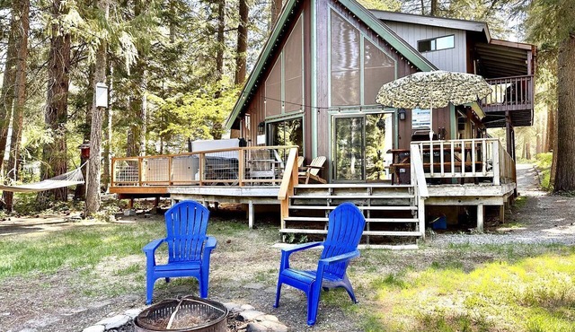 Rustic Pet-Friendly Cabin with Private Riverbank and Hot Tub near Leavenworth, Washington