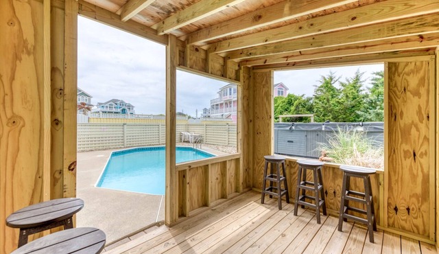 Semi oceanfront Avon home w/private pool, hot tub, elevator, & rec room!